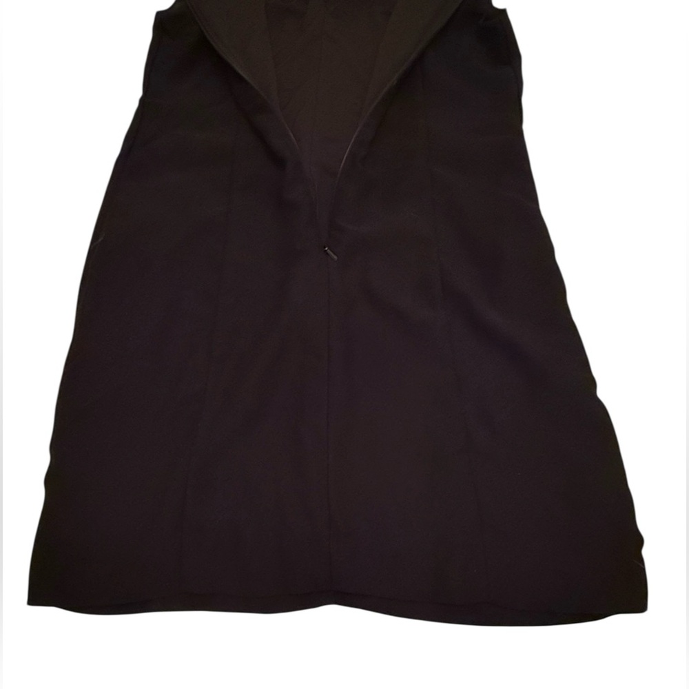 Banana Republic Women’s Black Sleeveless V-Neck Shift Dress Petite 0 Side Pocket - Picture 12 of 15